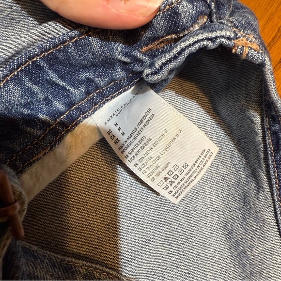 American Eagle Denim Overall Shorts Size Medium - Picture 3 of 4